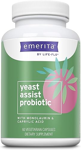 Emerita by Life-flo Probióticos de ayuda de levadura para mujeres, limpieza de levadura, apoyo para la salud vaginal, inmune e intestinal - 1 mil