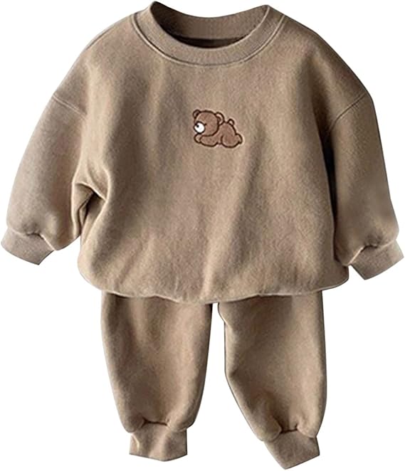 Amazon Co Jp Mjhaiuehv 子供服100cm女の子 秋冬 ベビー服 女の子 80 ベビー服 上下セット Tシャツ ロングパンツ 子供服 セットアップ 女の子 長袖 トップス ズボン 秋冬 人気 秋服 秋服 冬服 男女兼用 普段着 子供服 ファッション