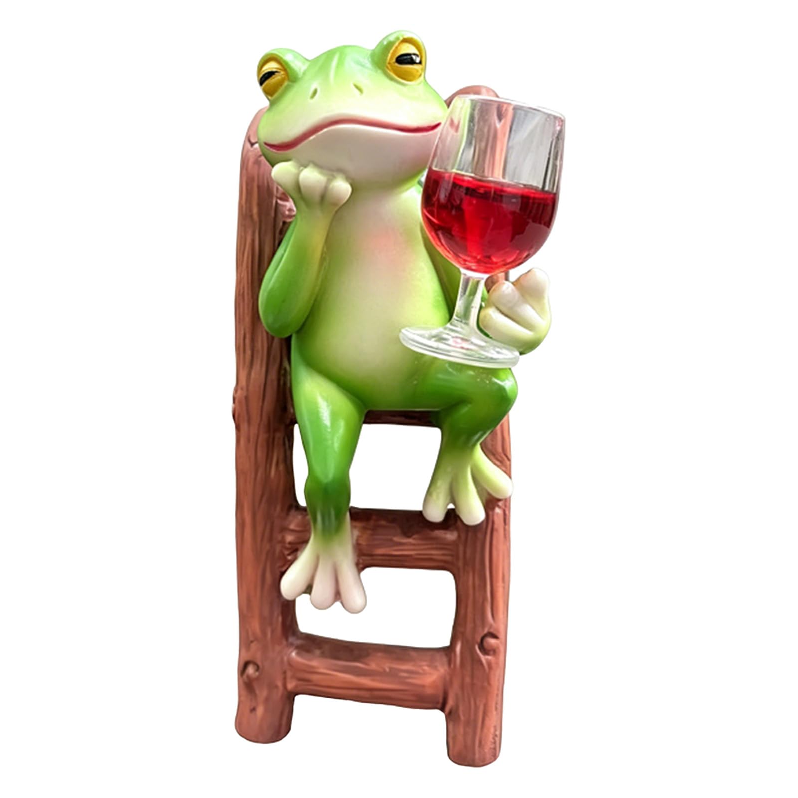 Cute Climbing Frog Flower Pot Huggers Water Proof Animal Figurines Plant Decoration Weather Resist Terrarium Planter Edge Decor for Outdoor Fence Decorations