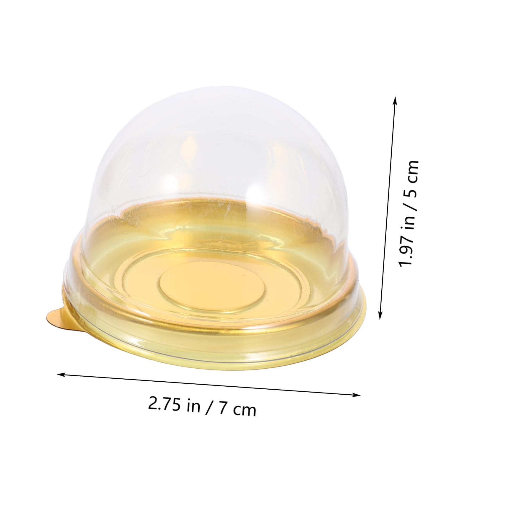 Ciieeo Moon Cake Boxes 50pcs Mini Cake Containers Baked Goods Holder Wedding Favor Packaging Cupcake Container Box