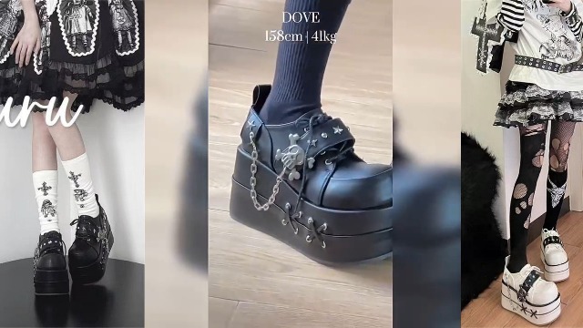 Amazon.com | GURURU Original Y2K Goth Platform Boots - Punk Chunky