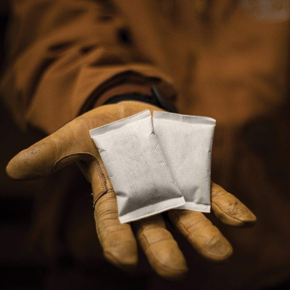 Using the hand warmer on a cold day
