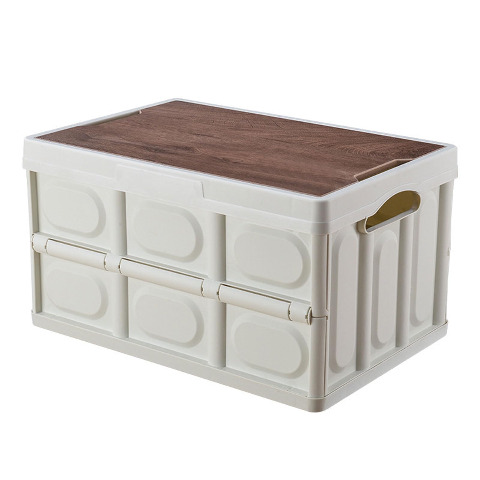 30L/55L Organizer do bagażnika samochodowego z drewnianą pokrywą, domowy składany schowek do bagażnika samochodowego, wodoodporny, wytrzymały, przenośny organizer do bagażnika samochodowego, kemping