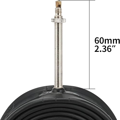 Miniatura 3 de RUTU 700 x 23-25C, 28-32C, 35-43C, 38-45C, tubo interior de bicicleta de carretera con válvula Presta de 2.362 in, tubo interior de butilo pesado de