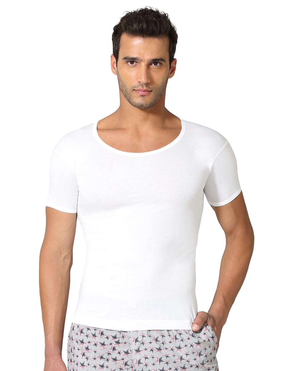 vstar Men's Vest Punch Classic-RNS White Pack of 1-picture-49