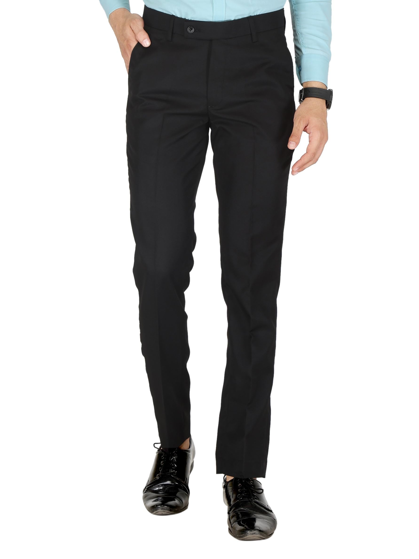 jaycap Men's Formal Pants - Classic and Stylish Trousers for Every Occasion | Black (40)-picture-26