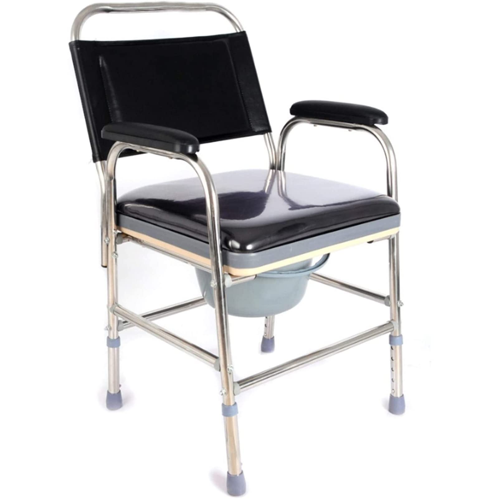 Gthtuhfd 1 Commode Chair Bath Shower Chair, Walking Aids Potty Chair Walking Frame Mobile Toilet With Seat, Non-Slip Patient Shower Transport Chair, For Handicap, Disabled, Seniors And Elderly