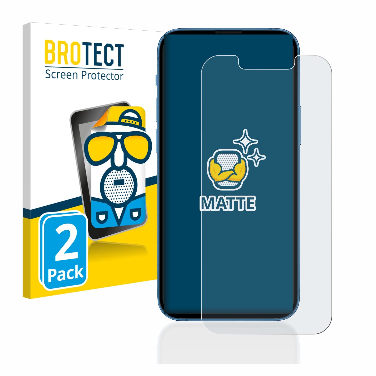 BROTECT 2 Unidades Protector Pantalla para Apple iPhone 13 mini | Mate Protección Pantalla Made in Germany, Película Anti-Reflejos Anti-Huellas
