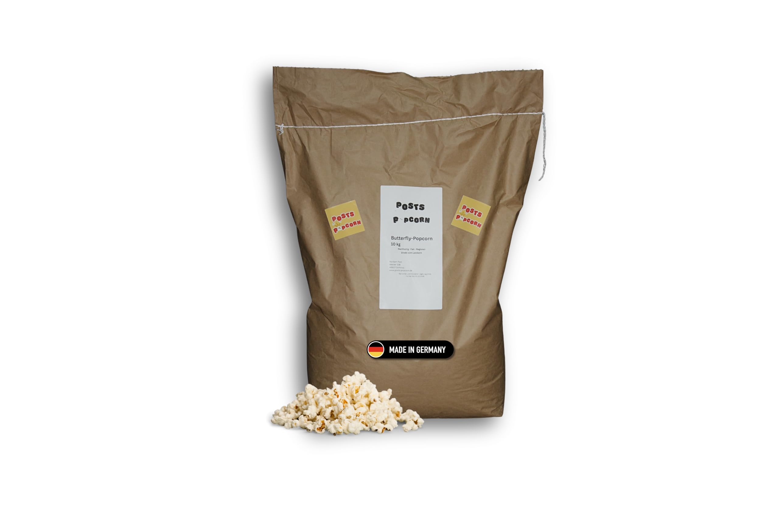 Posts Butterfly-Popcorn aus Deutschland 10 kg Popcornmais direkt vom Landwirt Popcornmais für Popcornmaschine zum selber machen