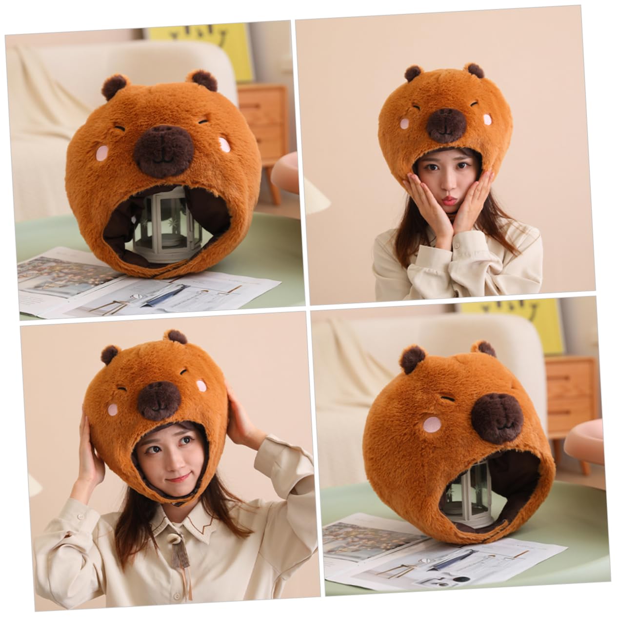 Sombrero De Peluche Divertido Diseño De Agua Dulce Accesorio De Fotografía y Disfraz Para Fiestas y Cosplay