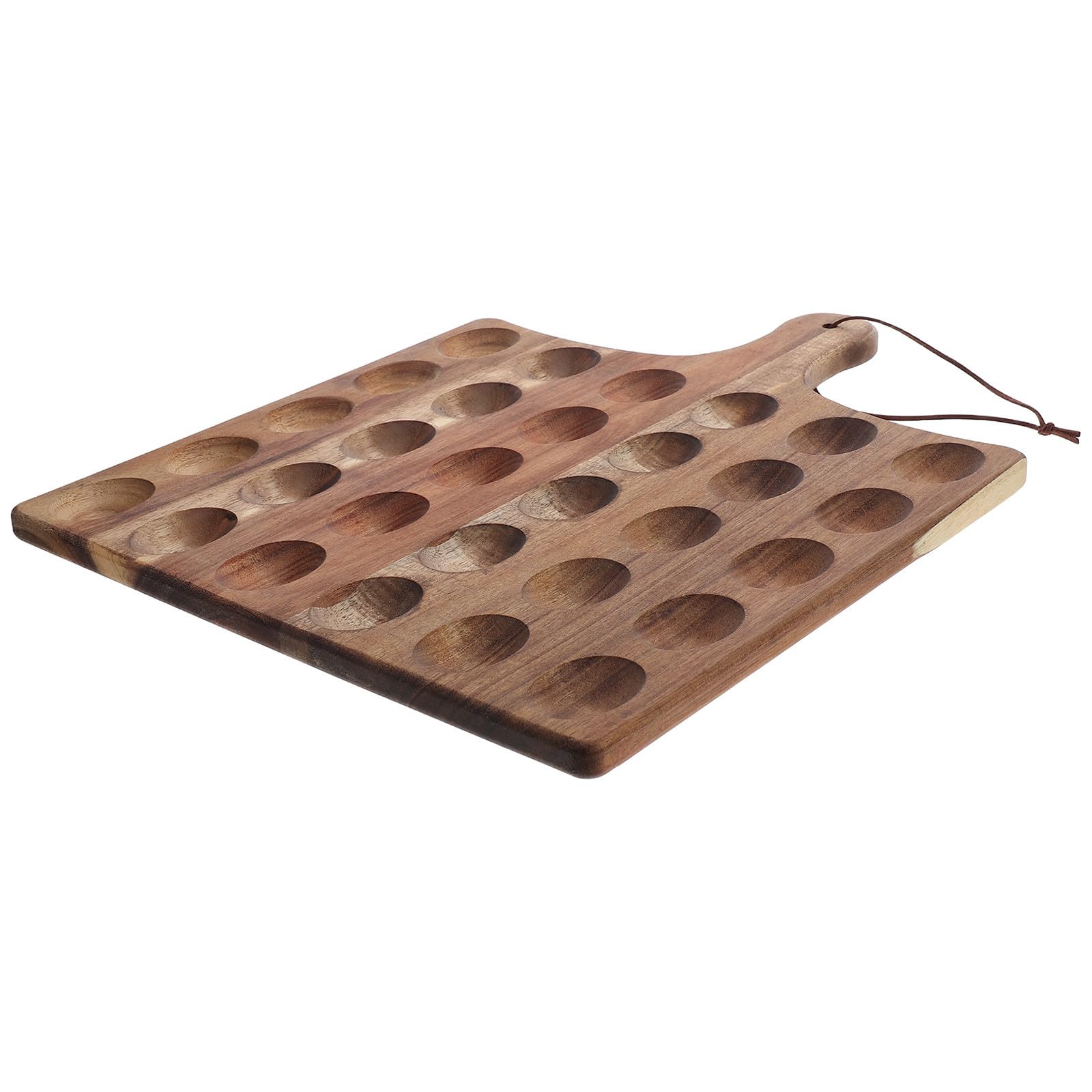 Bandeja de madera para cocina con organizador reversible de huevos rellenos y aperitivos