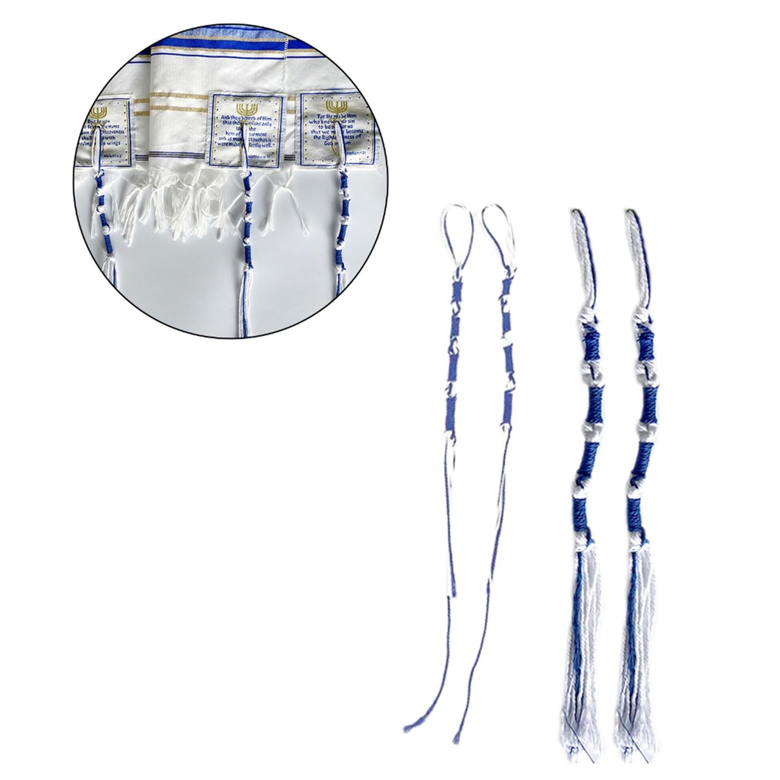 QWQJ 20 Pcs Tassels For Tallit Prayer Shawl Israel Messianic Tallit Prayer Shawl Talitnia Prayer Shawl Yeshua Shawl