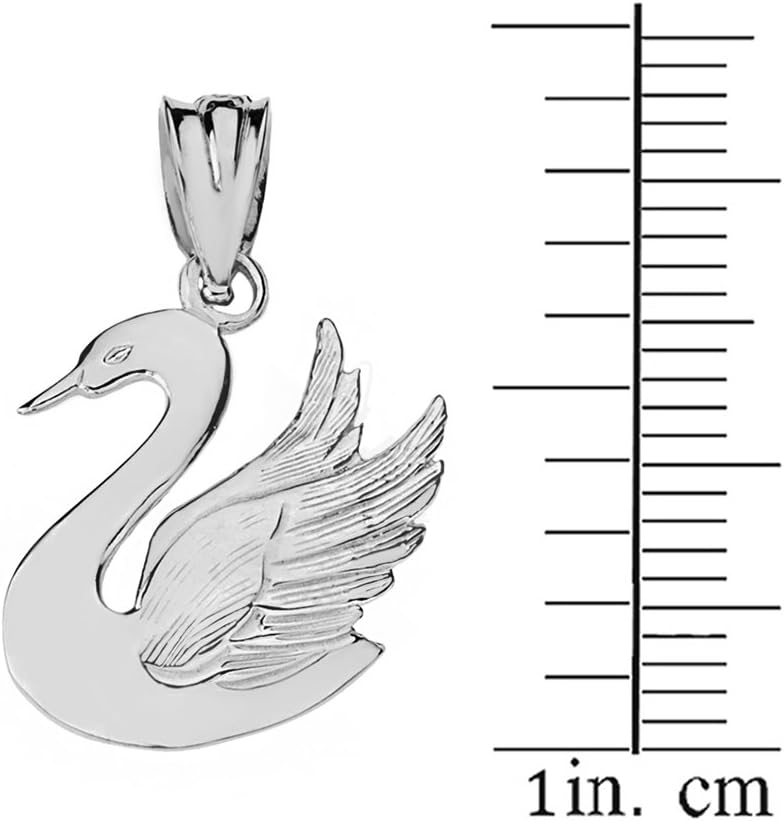 Fine 925 Sterling Silver Bird Charm Swan Animal Pendant - Image 2