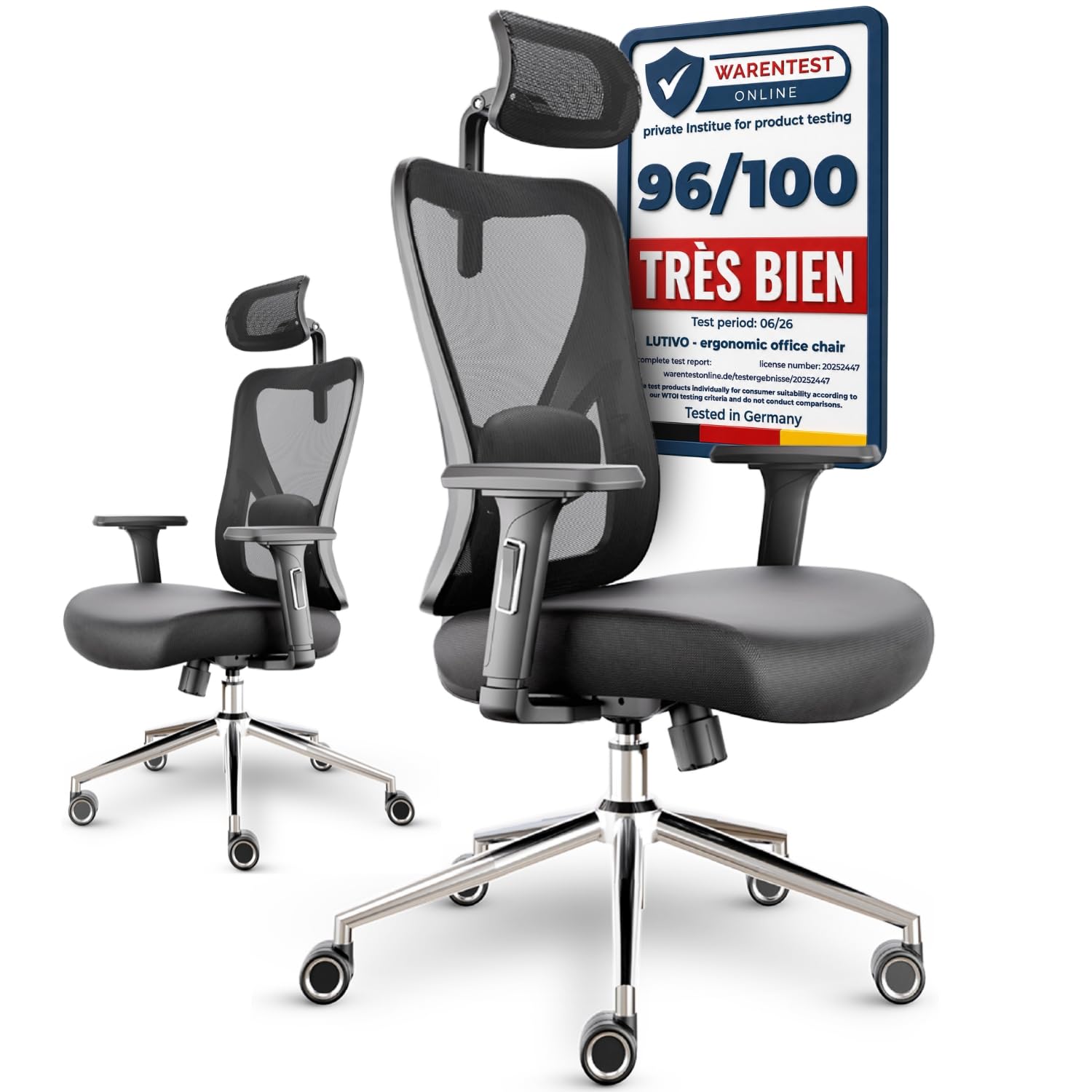 Chaise Bureau Ergonomique, Fauteuil de Bureau avec réglage Confort