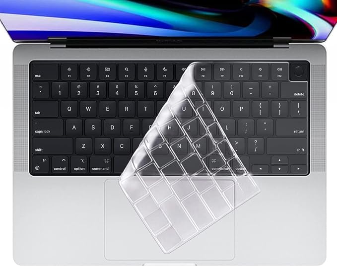 OJOS oard Cover Ultra Thin Protector Skin for 2025-2022 MacBook Air 15" 13.6" M4 M3 M2 Chip A3241 A3114 A2941 A3240 A3113 A2681, 2025-2021 MacBook Pro 14 16 inch M5 M4 M3 M2 M1 Pro/Max, Clear