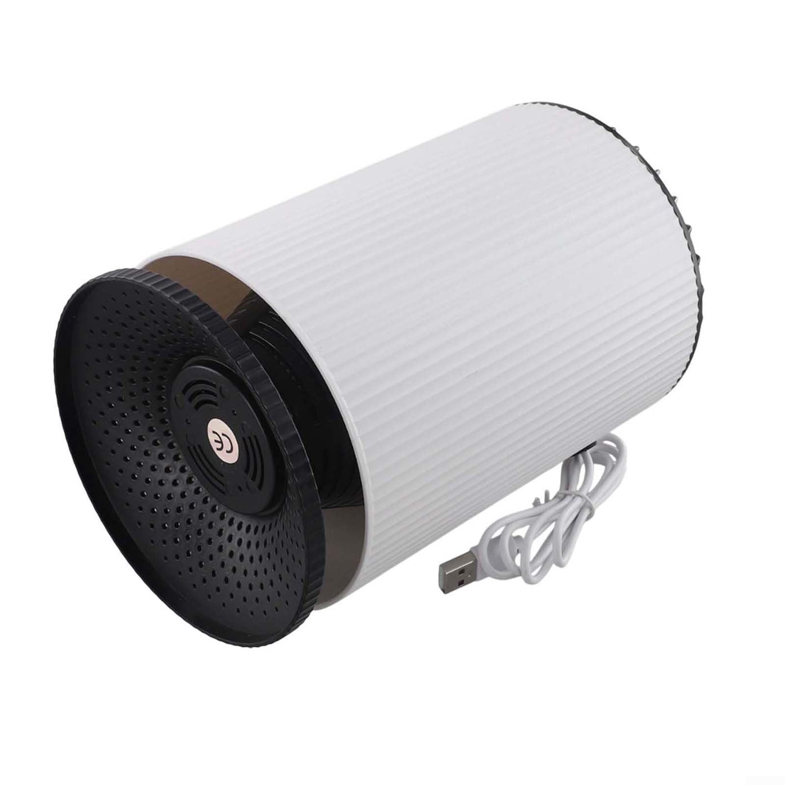 Zoegneer Purificatore d'aria compatto da scrivania per casa e ufficio, rimuove il fumo, PM2 5, polvere rinfresca l'aria silenziosa, materiale ABS, bianco nero, copertura di 10 mq (con 2 filtri)