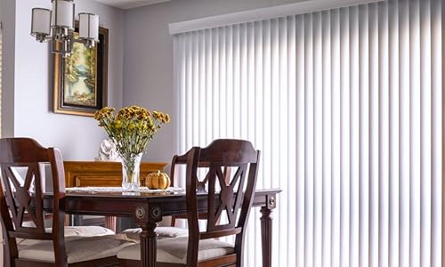 Miniatura 7 de Láminas de repuesto para persianas verticales de PVC, suaves y curvadas (blanco) elige el tamaño y la cantidad (46.5 pulgadas) (paquete de 34)