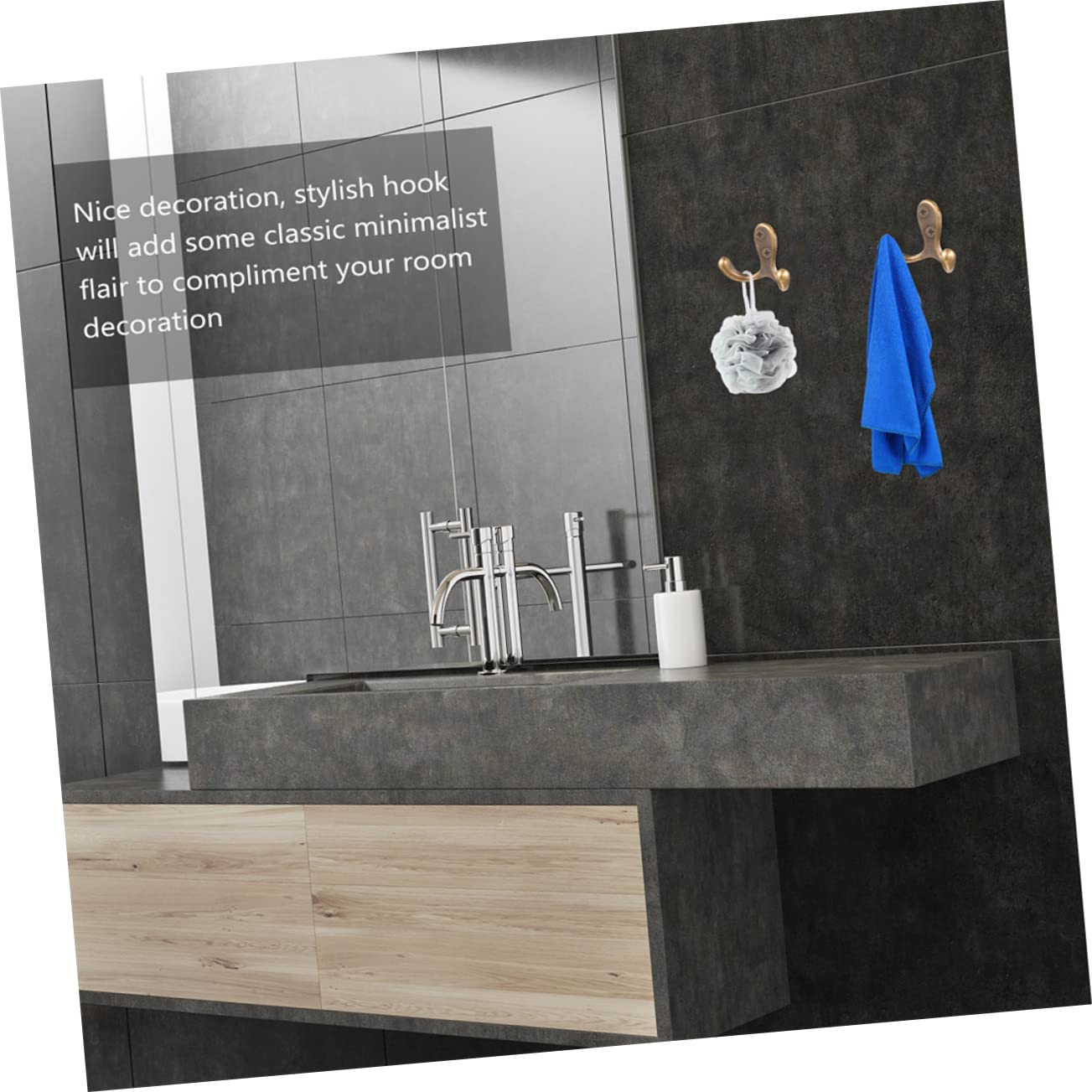 MUELODSIC Coat Hooks Wall Hangers Over The Door Hooks 3 Pack Heavy Duty Removable Wall Hanging