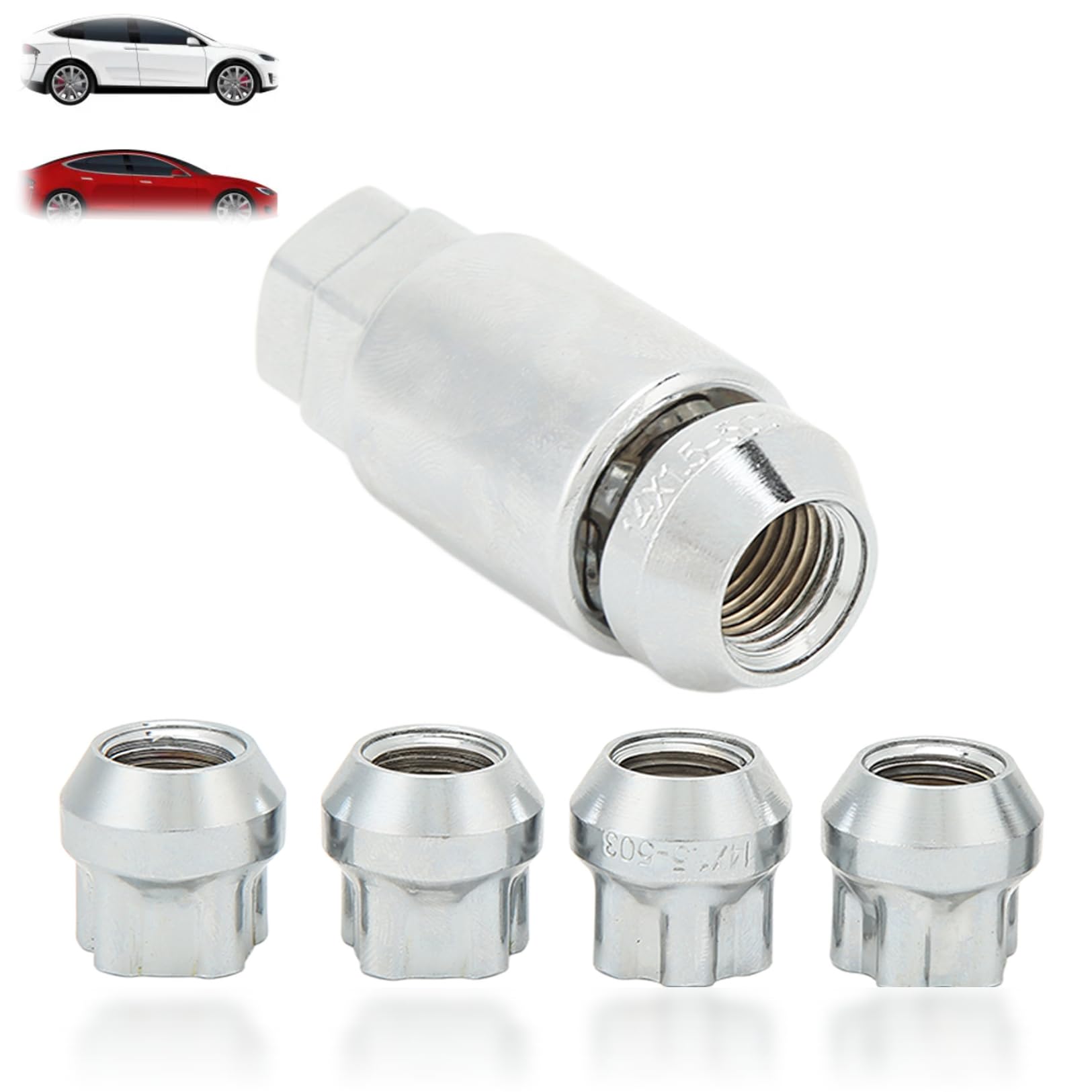 Serrures de roue, longue durée de vie résistant à la rouille M14 X 1.5 serrures coniques pour roues de voiture