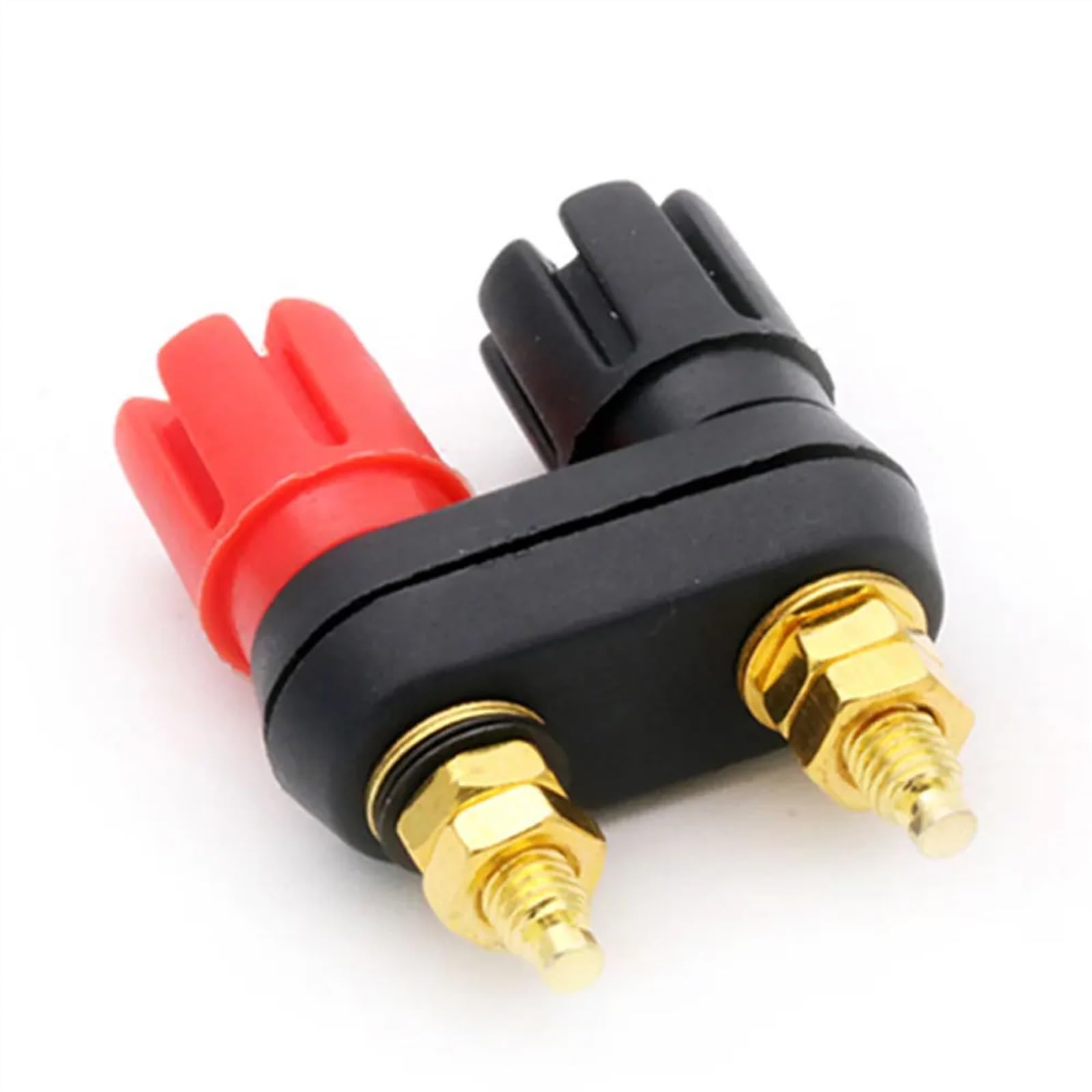 10 pièces fiches Banane Double Femelle Couple bornes Rouge Noir connecteur amplificateur Terminal Liaison Poste Banane Haut-Parleur Prise Jack