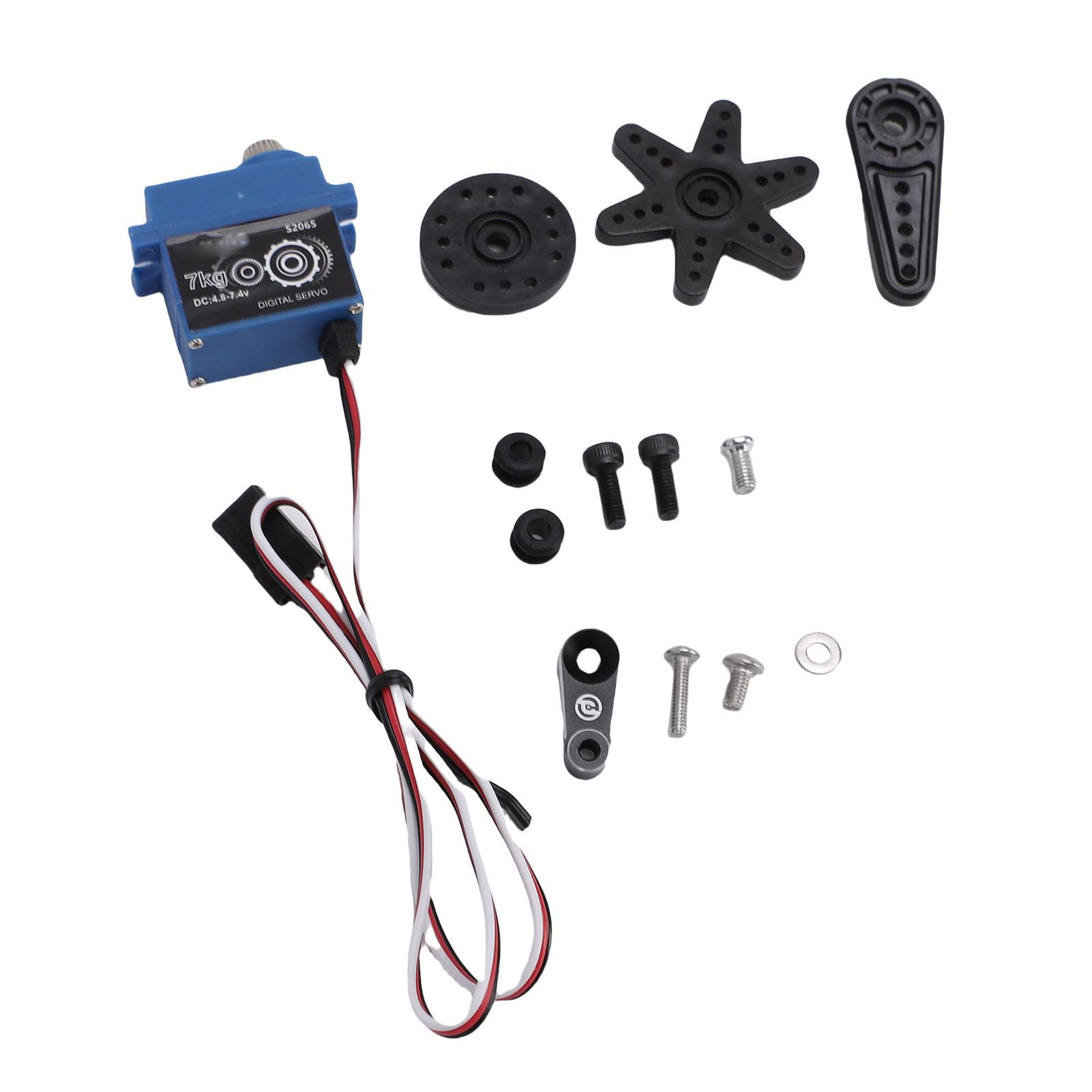 3 Pcs 7kg RC Servo Digital, IP66 Metal Gear Directing Servos Part para 1/10 Crawler de Escala SCX10 III