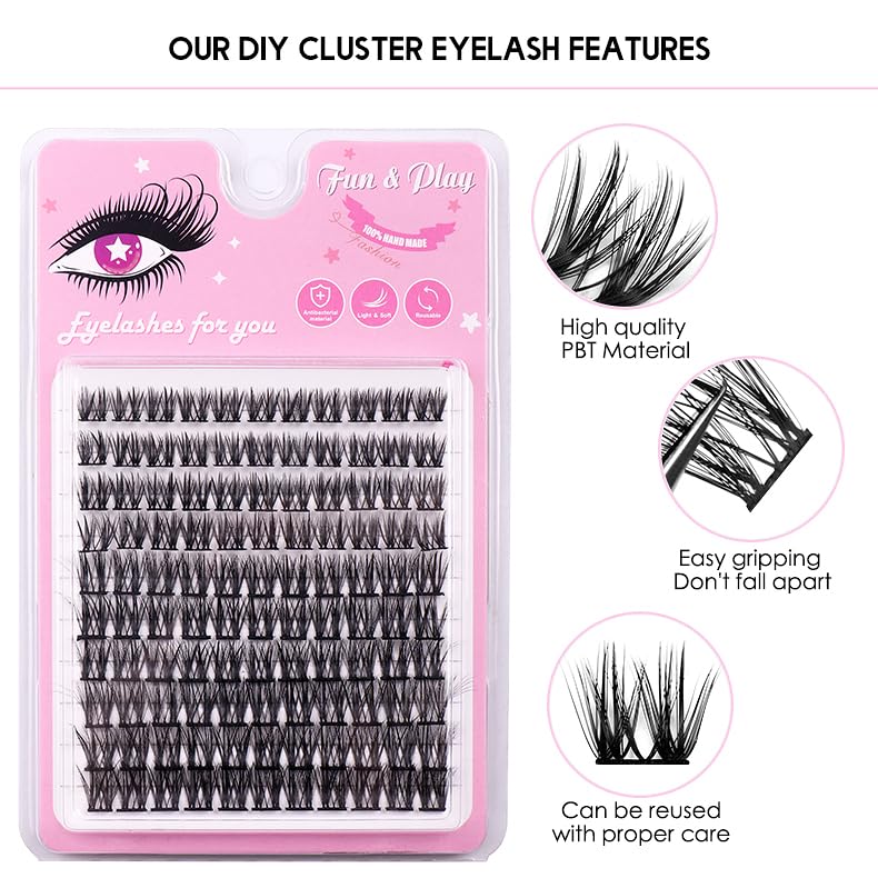Miniatura 4 de 110 racimos de pestañas onduladas, pestañas individuales, racimos de pestañas mixtas, extensiones de pestañas postizas, extensiones de pestañas