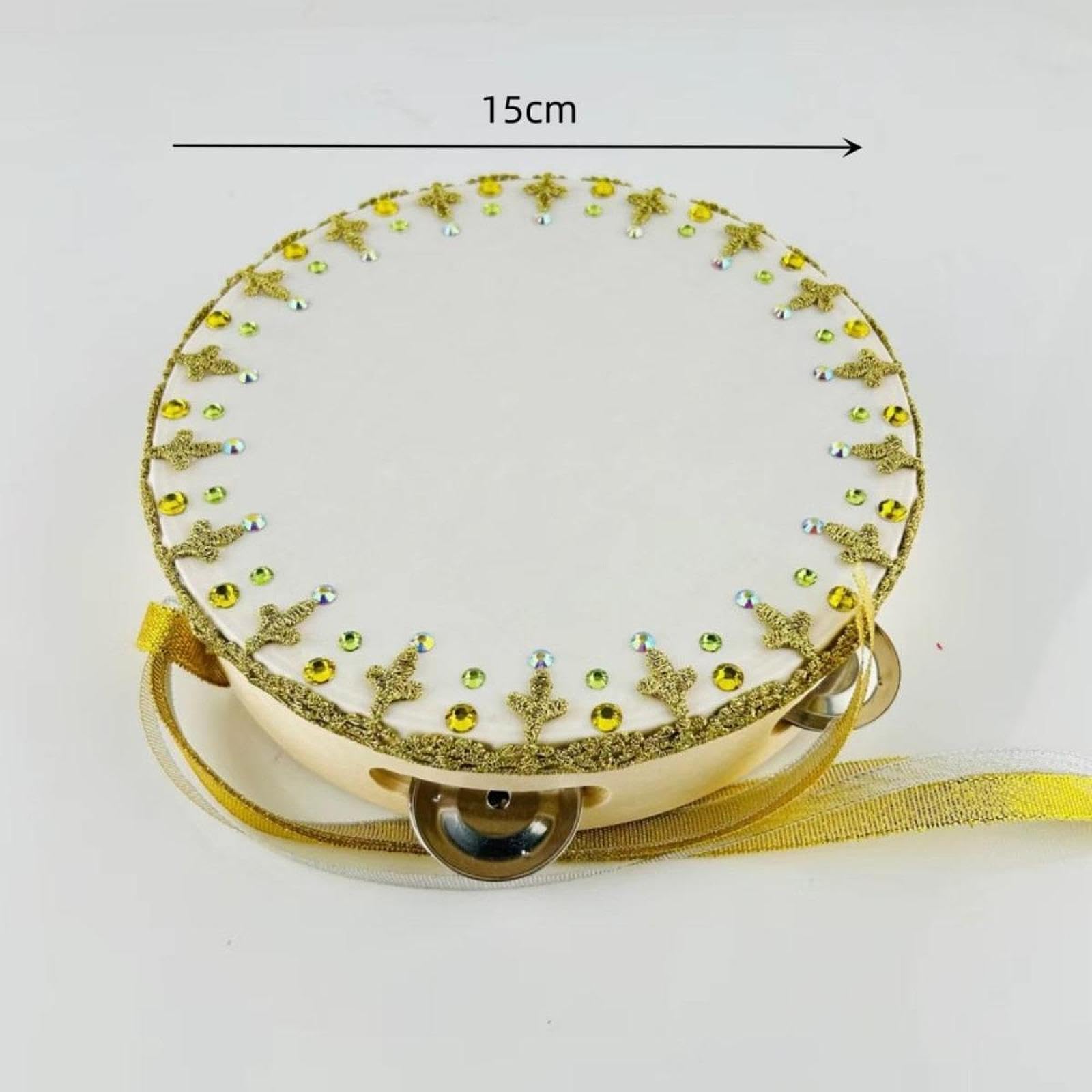 Pandereta de Ballet, Accesorio de Baile Hecho a Mano para Juegos, 6 Inch