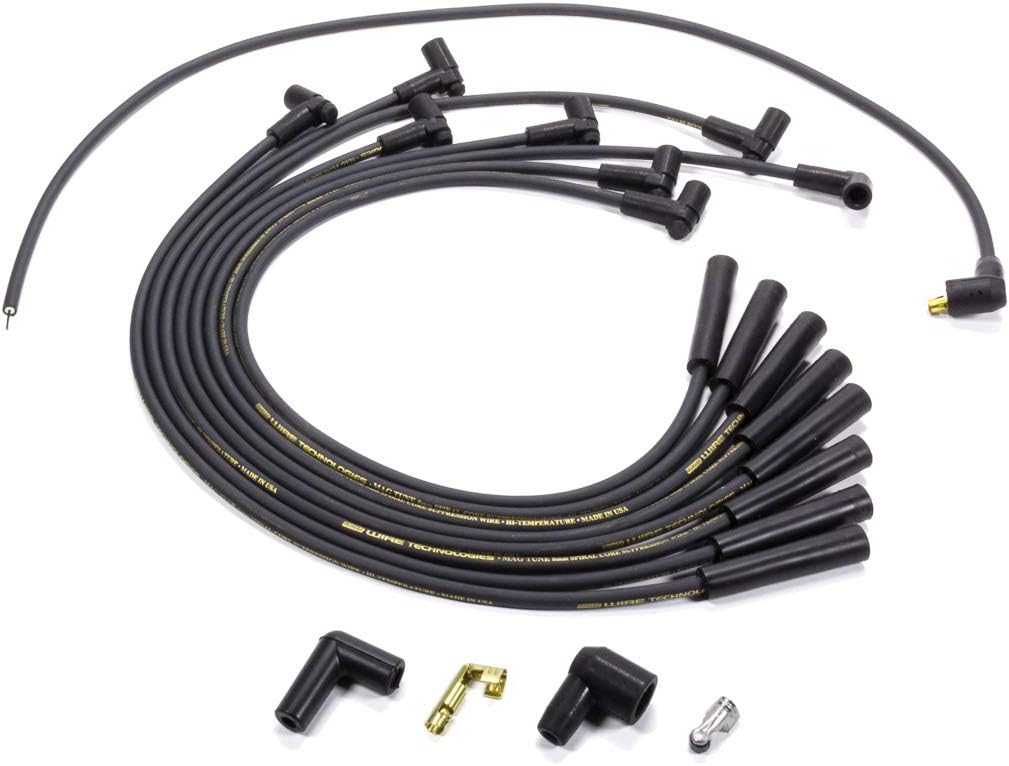 Moroso 9875M Black Mag Tune Spark Plug Wire Set, Fits Big Block Chevy w/HEI Distributor and Straight Plug Ends