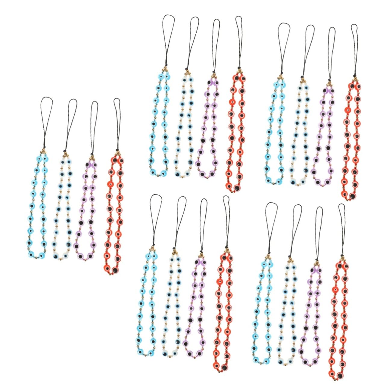 Lurrose Beaded Handy Lanyard Teiliges Mit Augen Handy Strap Charm Für Smartphones Und Kreativ Für Frauen Und Mädchen Schickes Design Praktisch Und Leicht Verhindern