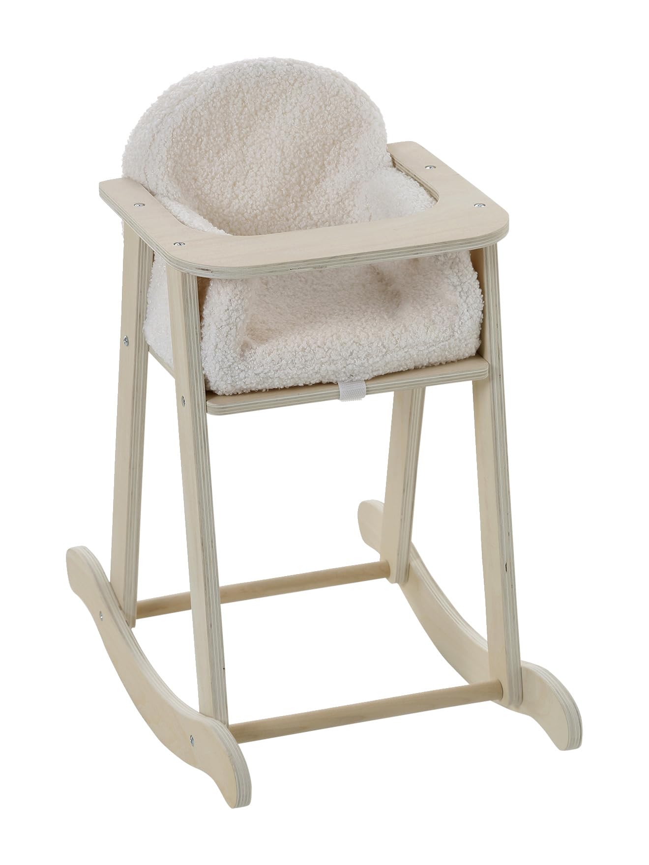 VERTBAUDET Chaise Haute à Bascule pour Poupon en Bois FSC® et Sherpa Dès 3 Ans