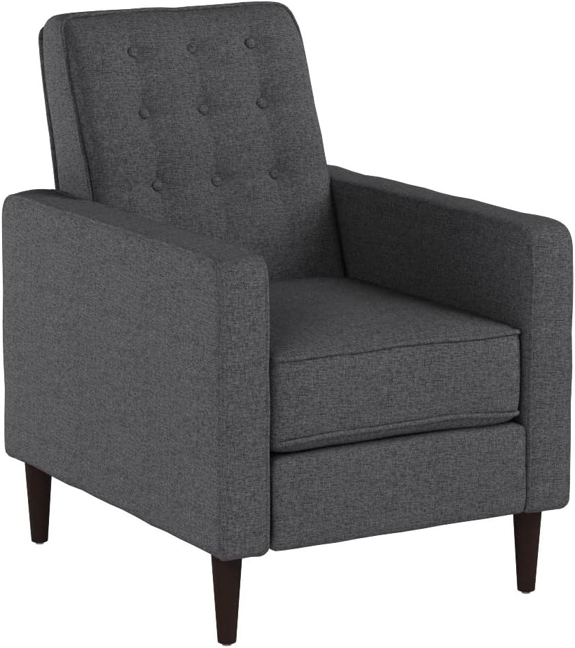 GDFStudio Christopher Knight Home Mervynn Mid-Century Modern Fabric Recliner, Grey