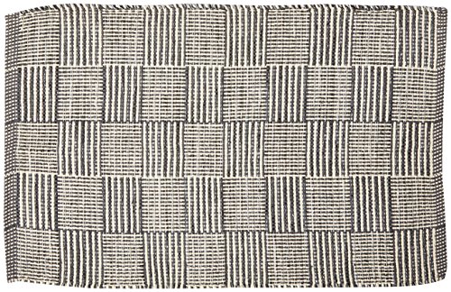 DII Contemporary Square Recycled Yarn Rug, Gray Checker, 2x3'