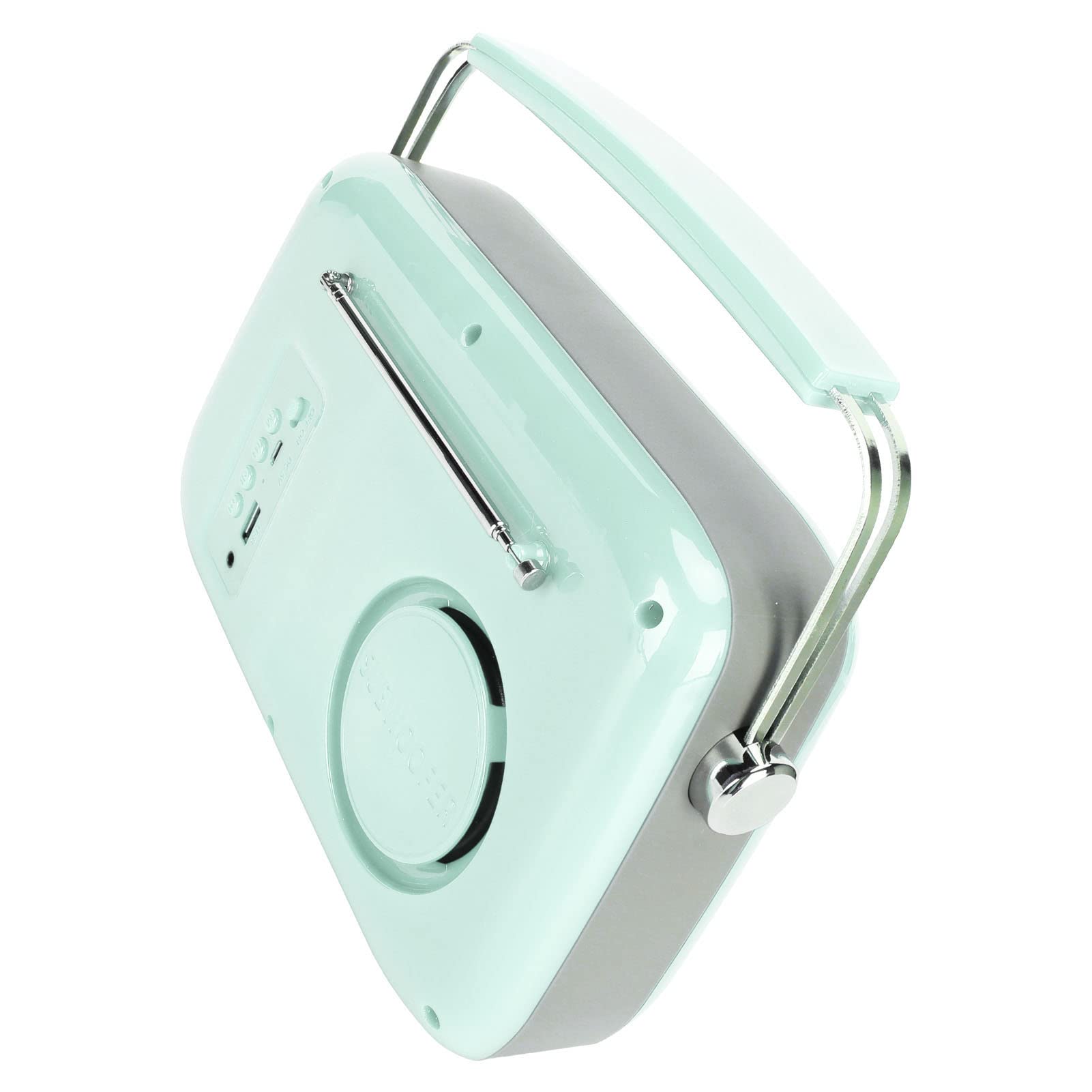 Haut-Parleur Radio FM Rétro, Haut-Parleur Radio Portable, Son Stéréo HiFi, Bluetooth 5.0, Réglage Manuel (Menthe Verte)