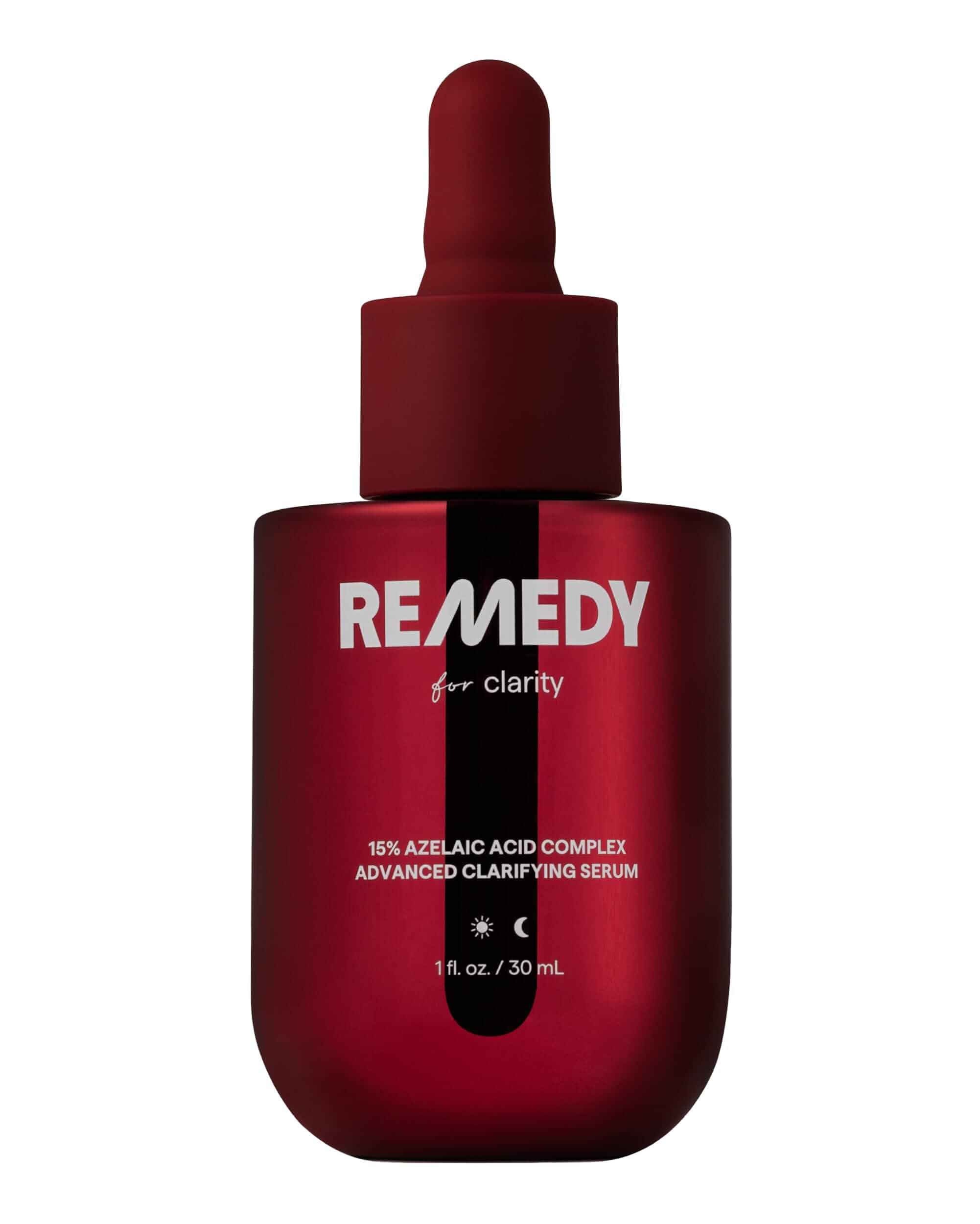 REMEDY 15% Azelaic Acid Complex Advanced Clarifying Serum Redness, Dark Spots and Blemish-Prone Skin, Water-Light Texture, Sensitive Skin Tested, By Dermatologist Dr. Shah, 1 fl oz