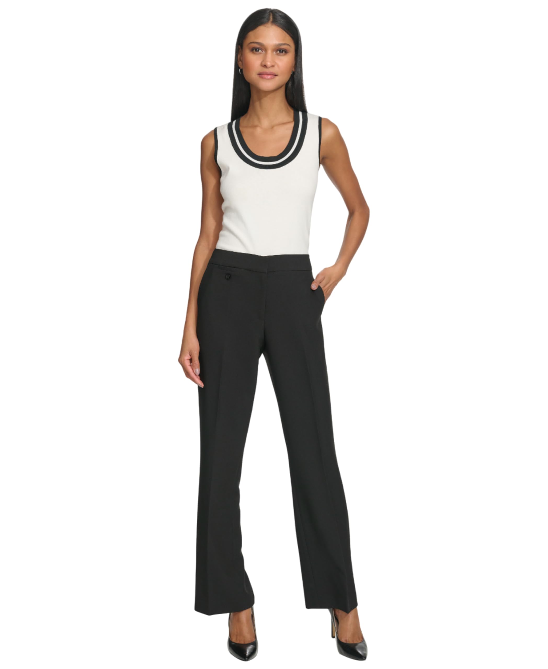 Karl Lagerfeld Womens Classic Bootcut Suit Pant