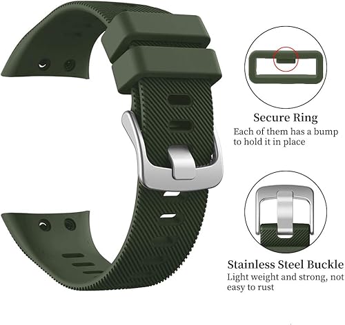 Miniatura 3 de Watbro Compatible with Garmin Forerunner 45 band, Soft Silicone Sport Replacement Watch Band, Fitness Strap Bracelet Wristband for Garmin Forerunner