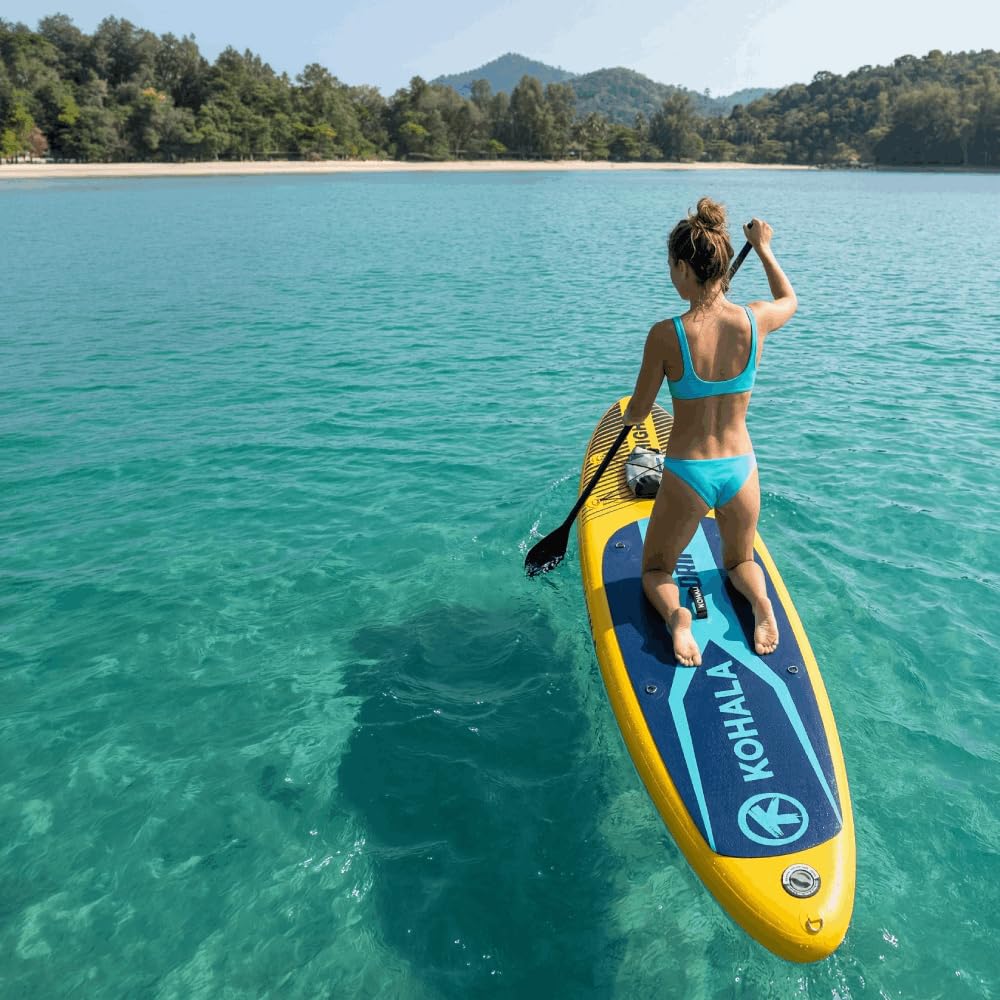 Kohala Tabla Paddle Surf Hinchable Drifter 10' (304 x 75 x 15 cm) | Pack Iniciación Completo con Remo, Bomba, Leash, Mochila y Aletas | Tabla Padel Surf PVC Monocapa Ligera