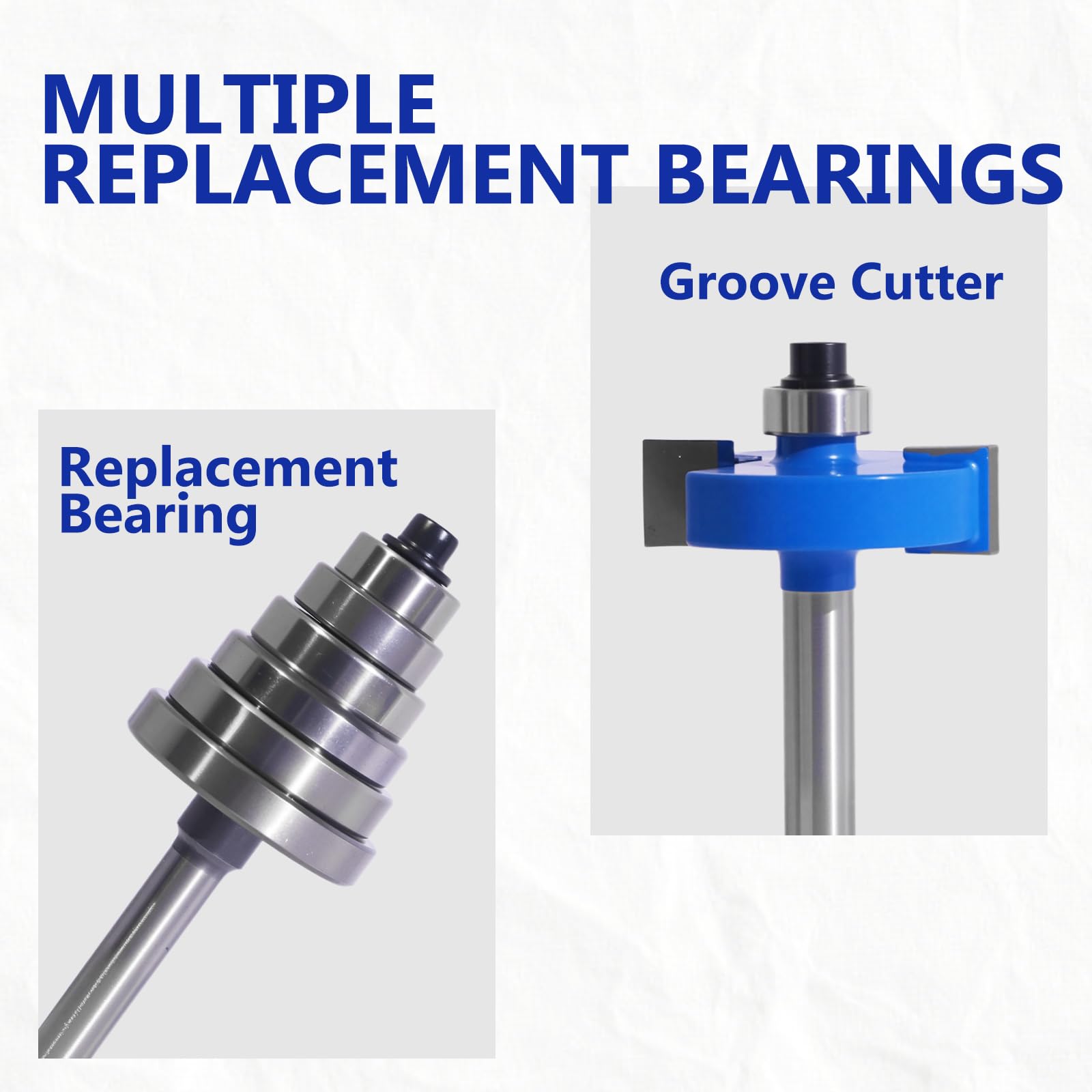 MNA Rabbet Router Bits - 4Pcs 1/4" Shank -4 MNA Rabbet Router Bits - 4Pcs 1/4" Shank -4
