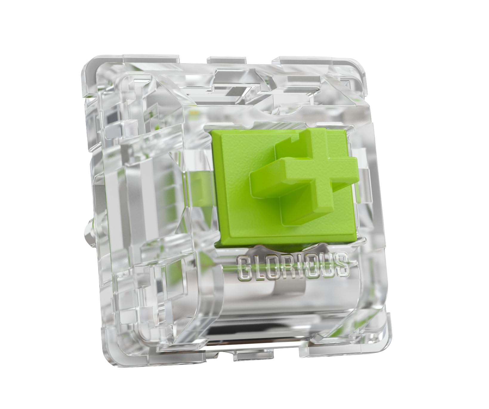 GloriousGaming 36x Raptor Mechanical Keyboard Switches (Clicky) - Fits GMMK 2 / PRO Keyboards & GMMK Numpads, Tactile Bump, Transparent Design for Max RGB, 55g Actuation, 5-Pin Mount - Lubed