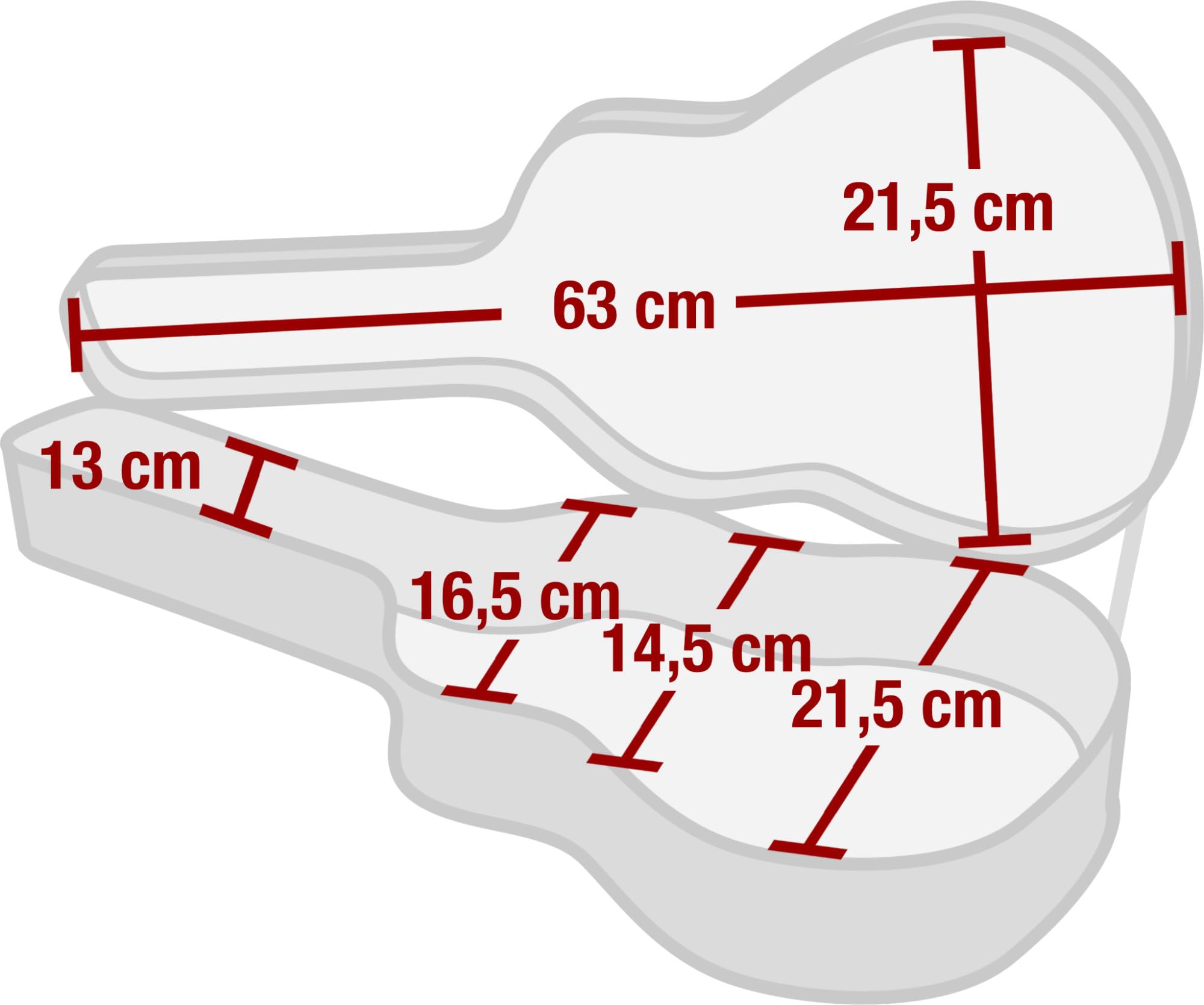 Classic Cantabile CUC-10 für Konzert-Ukulele (Koffer, Gigbag, Case, Tasche für Hawaii-Gitarre) schwarz, gepolstert