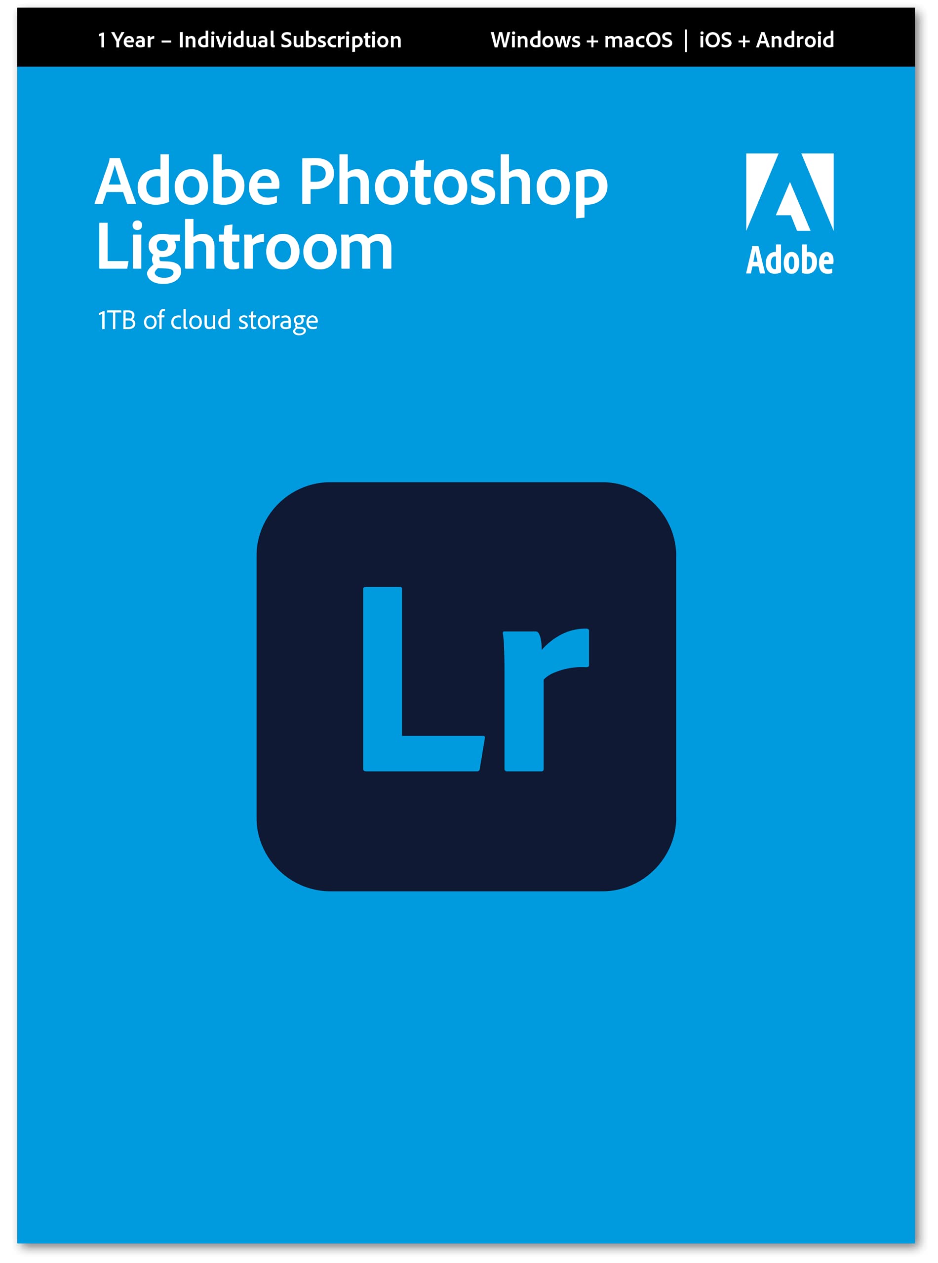 ADOBE Lightroom - 1 Year for 1 User (1TB)  BRAND NEW AND SEALED - FREE SHIPPING