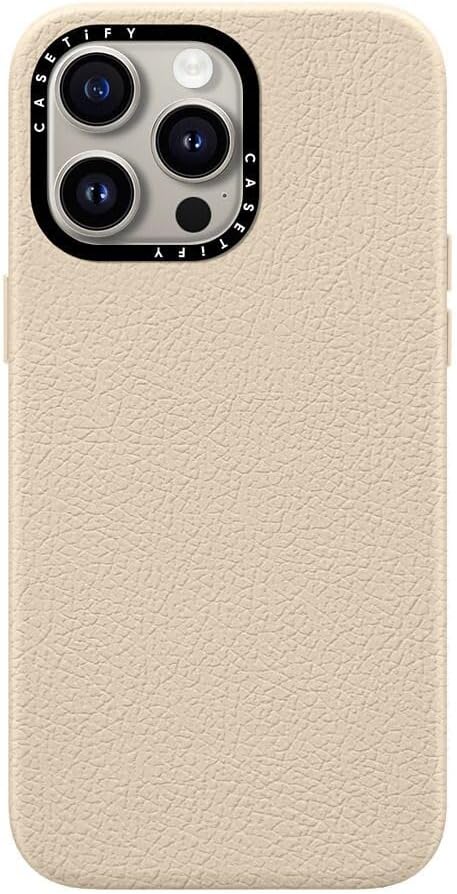 CASETiFY Pebbled Case for iPhone 15 Pro Max [Textured / 4.9ft Drop Protection/Compatible with Magsafe] - Oat Milk - Image 2