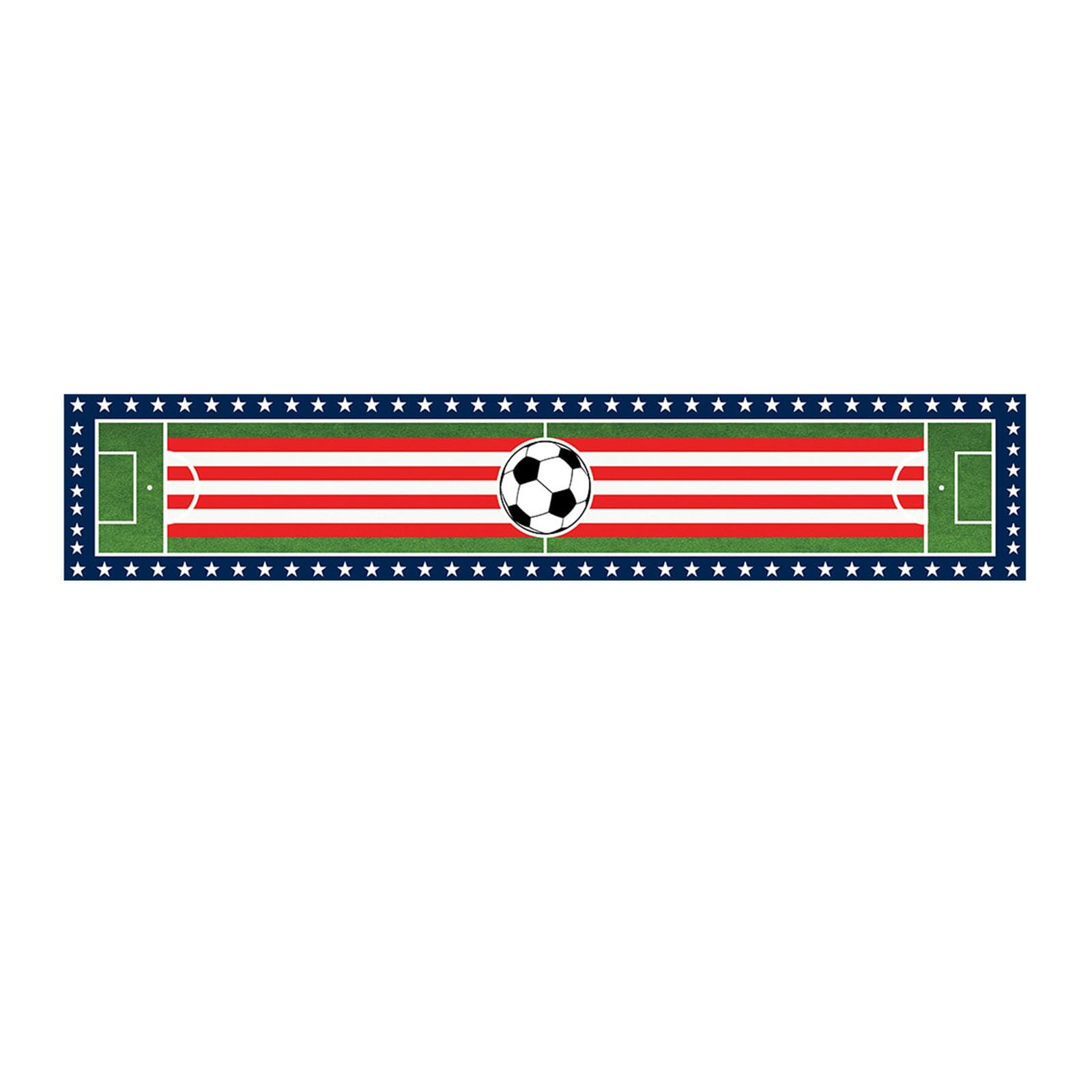 JSGHGDF World Celebration Tablecloth with Soccer Design Fits Kitchen and Dining Tables Waterproof Oxford Materials Football Field Table Runner