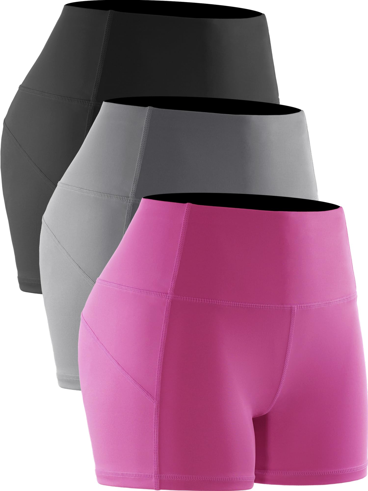 CADMUS Women's High Waist Workout Running Compression Shorts with Pocket