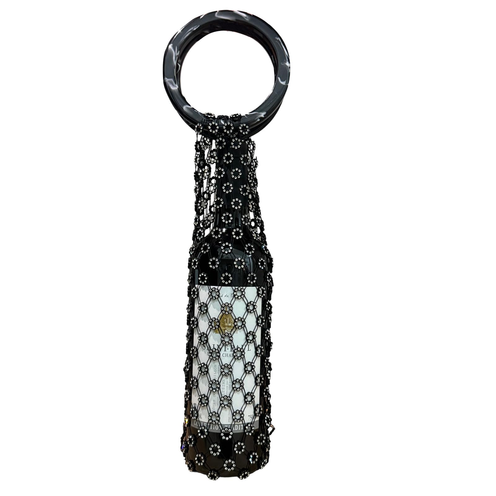 Maxtonser Multifunctional Crystal Storage Bag for Wine Bottles and Small Items Bottle Holder for Travel and Daily Use