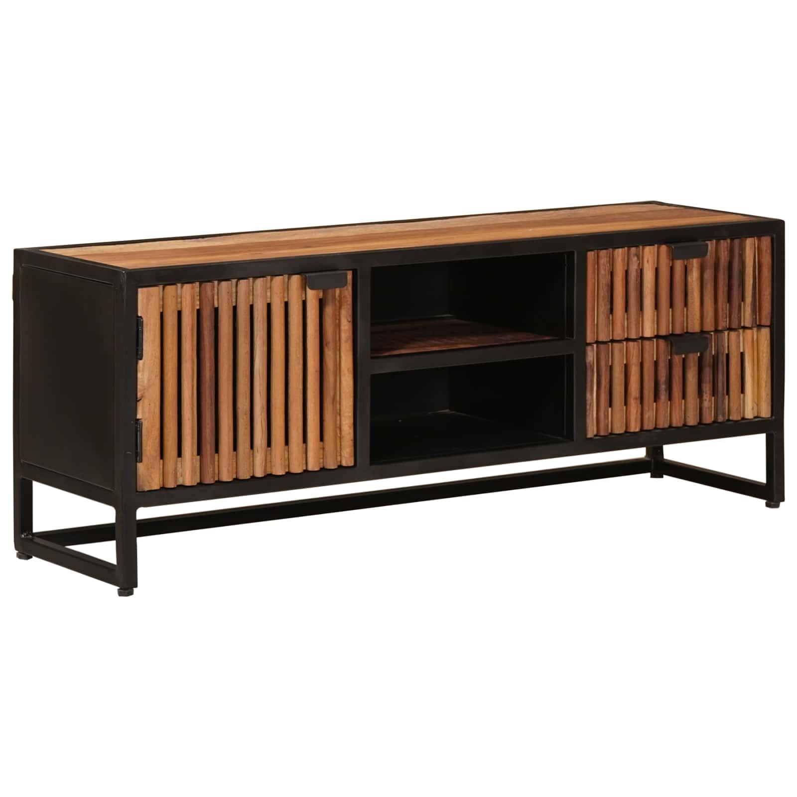 Hothingwell Mueble de TV con Cajón, Madera de Mango, 105 cm | Almacenamiento Multiusos, Estante para Interior, Ensamblaje Sencillo, Diseño Resistente