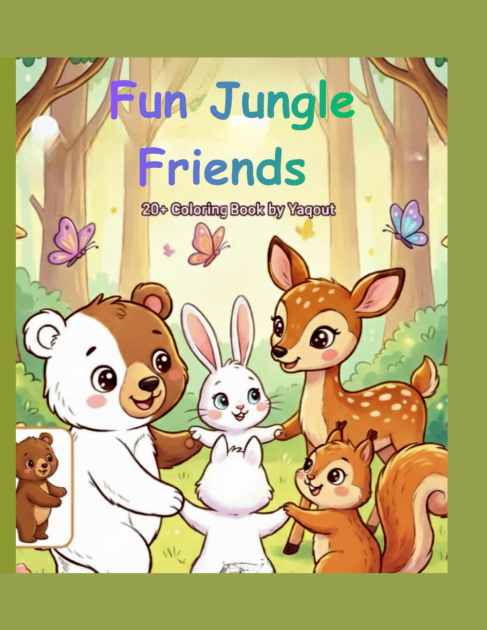 Fun Jungle Friends: A Colorful Adventure with Happy Animals for Kids Aged 3-8