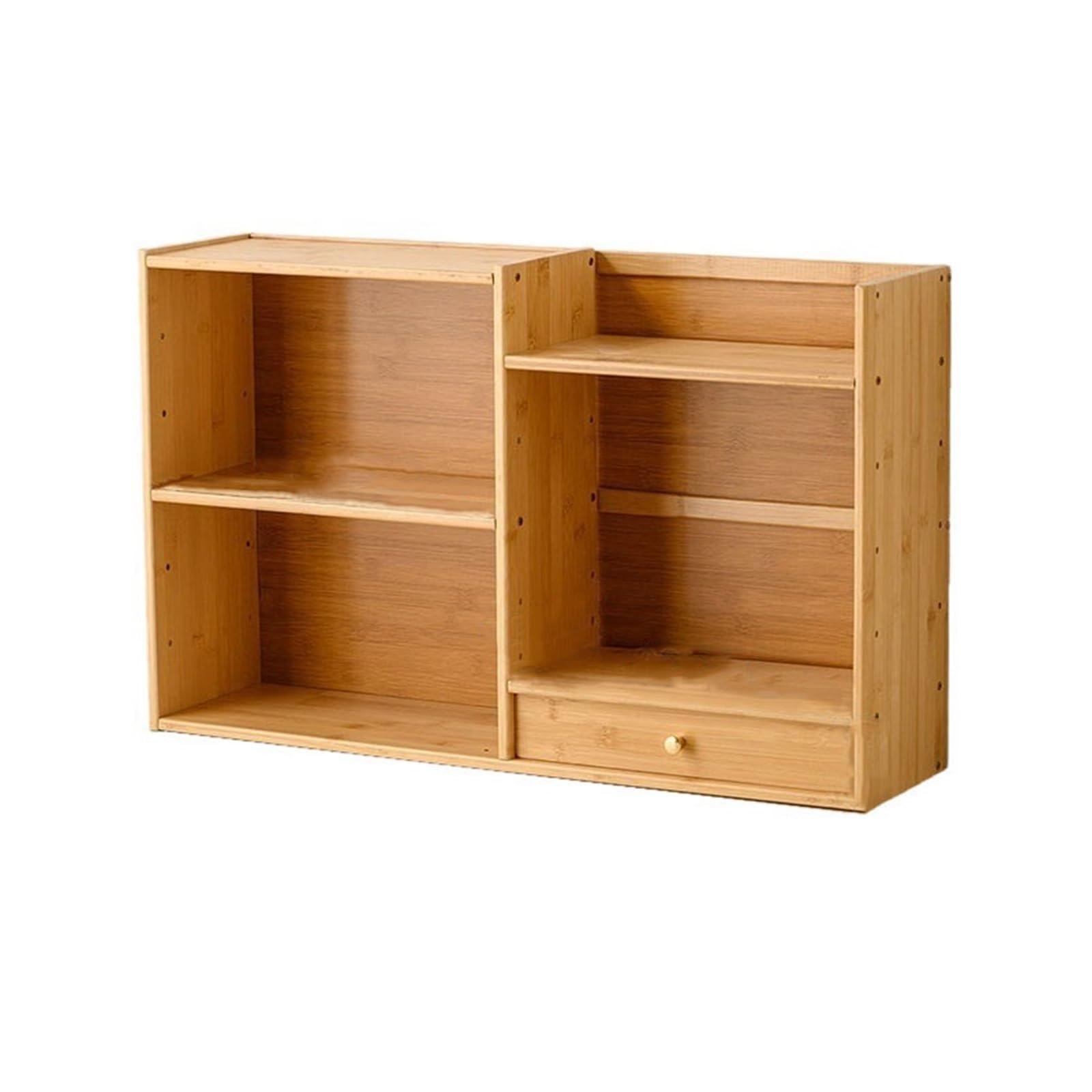 Cenz-888 Portable Bookshelf Large Capacity Bamboo Bookshelf Tabletop Office Multi-story Minimalist Storage Rack Storage Rack