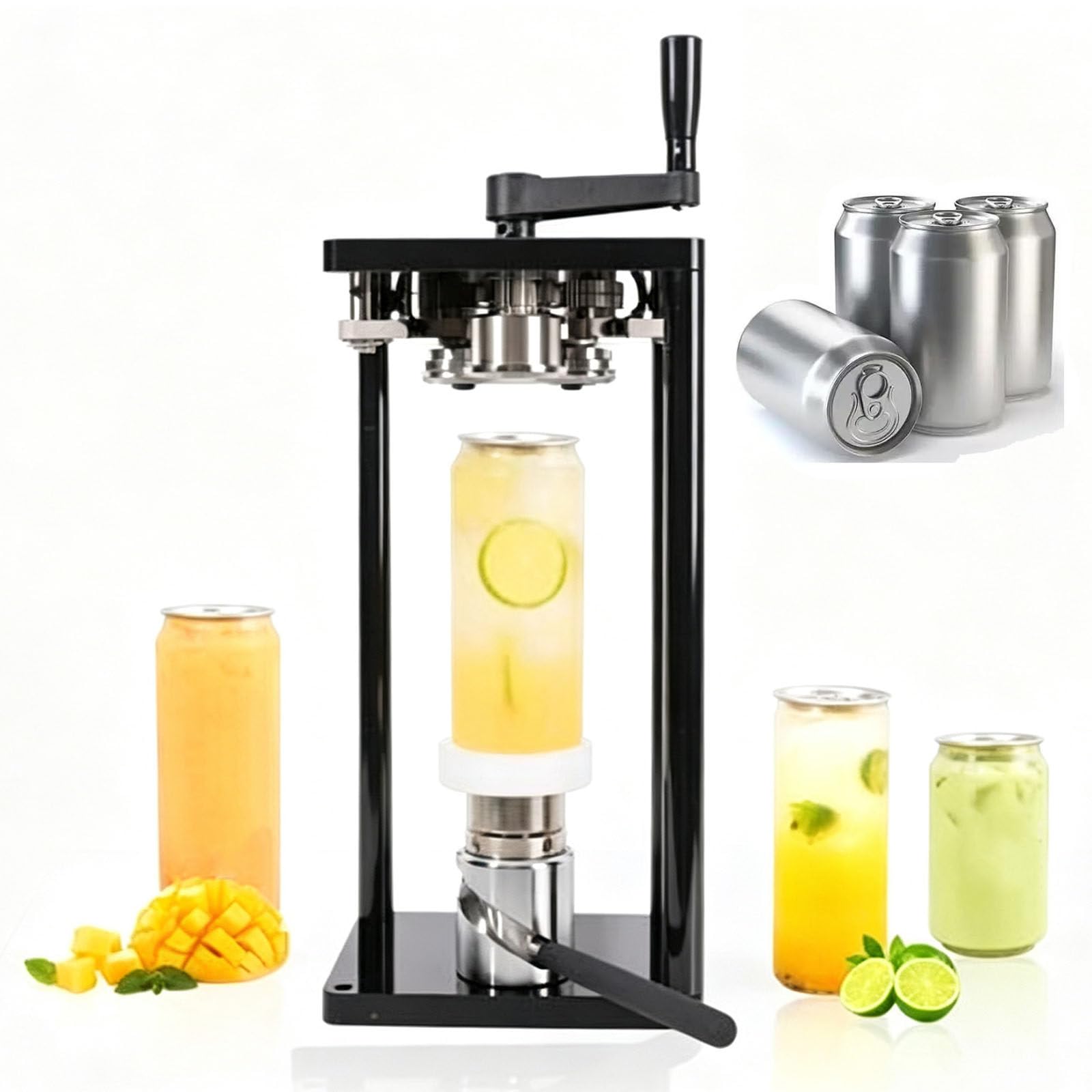 Selladora Manual De Latas De 55 Mm, Altura Ajustable De 3 a 17 Cm