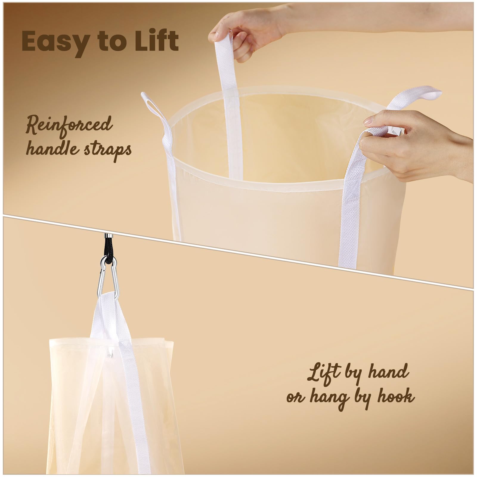 Lot De 2 Sacs De Filtration Réutilisables En Maille Fine - 46x40cm - Pour Brassage Bière, Vin, Thé, Café, Jus - Avec Cordon De Serrage